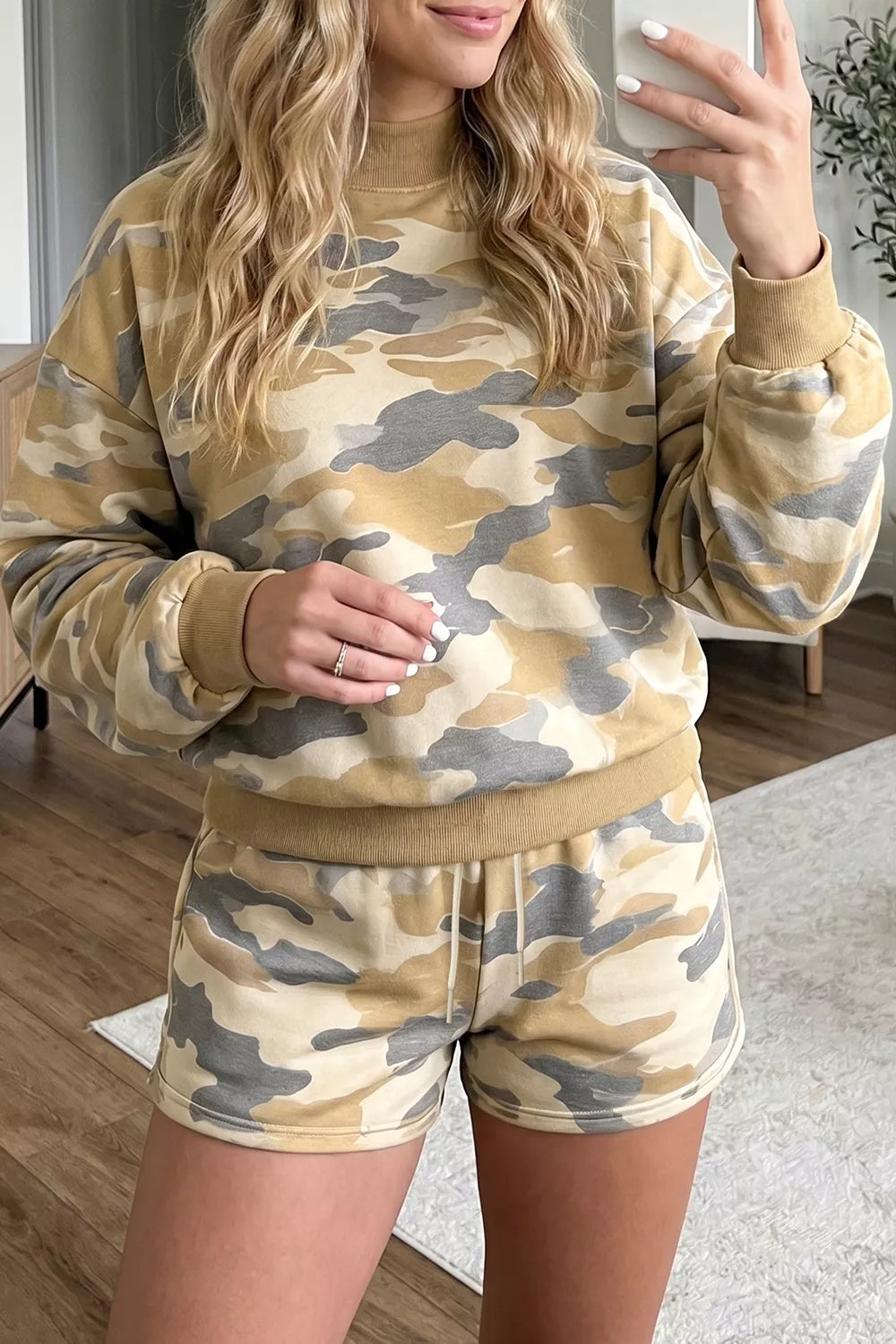 Wildside Camo Shorts Lounge Set – Green in Green Camouflage, product image 3
