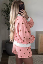 Dottie Polka Dot Lounge Set – Pale Blush in Pale Blush, product image 2