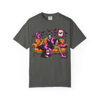 Gothic Scream Mask Lounge T‑Shirt — Retro Halloween Couch Art Tee