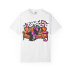 Gothic Scream Mask Lounge T‑Shirt — Retro Halloween Couch Art Tee
