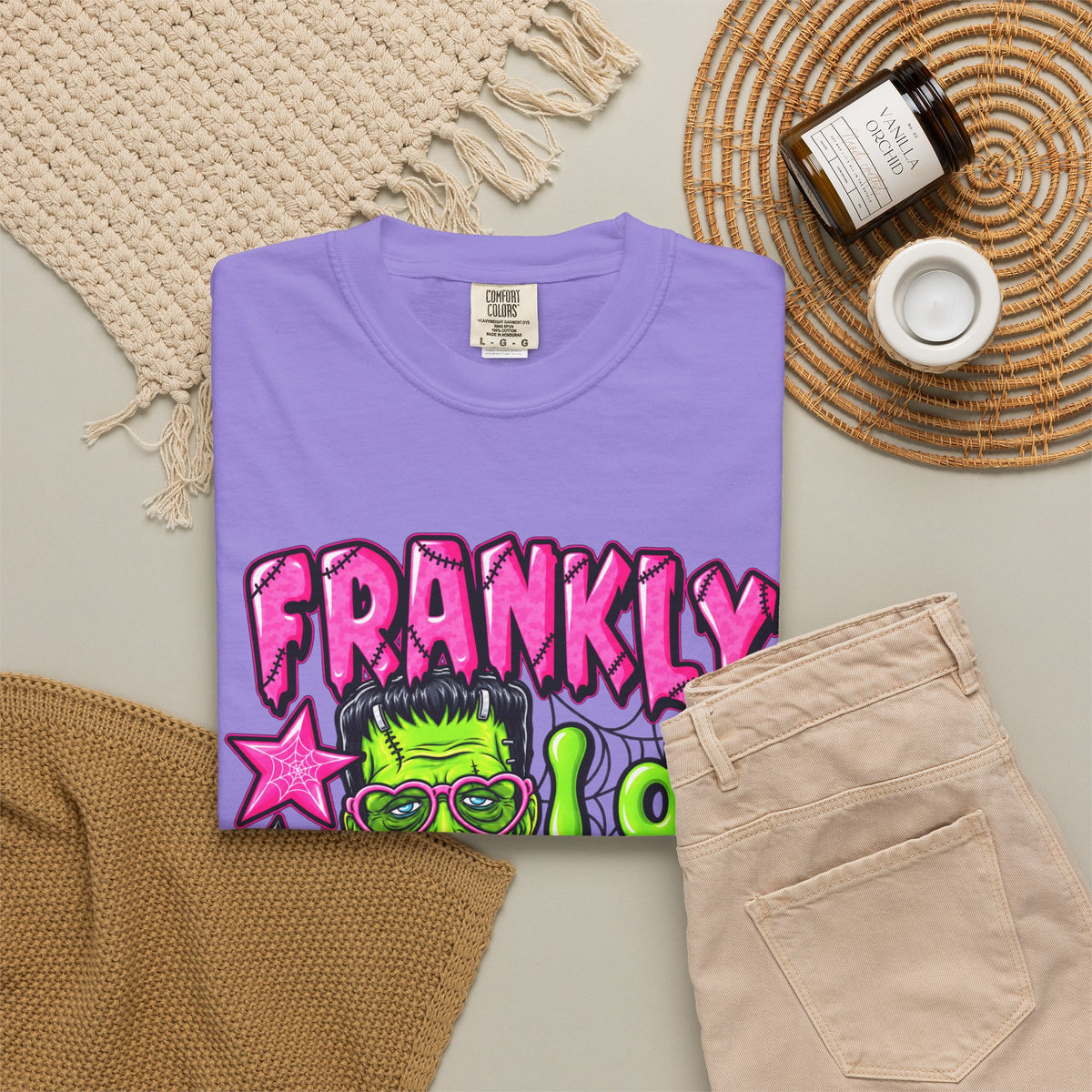 Frankly I Do Not Care Halloween graphic tee product photo 21