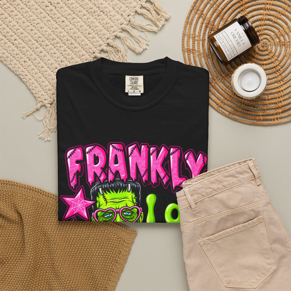Frankly I Do Not Care Halloween graphic tee product photo 18