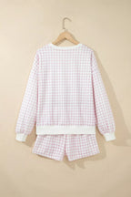 Poppy Oversized Gingham Lounge Set – Blush Pink in Blush Pink, product image 8
