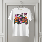 Gothic Scream Mask Lounge T‑Shirt — Retro Halloween Couch Art Tee
