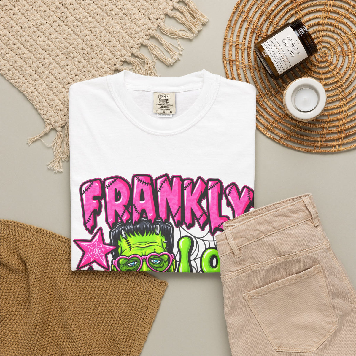 Frankly I Do Not Care Halloween graphic tee product photo 9