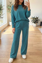 Haven Striped Pants Lounge Set – Air Force Blue in Air Force Blue, product image 5