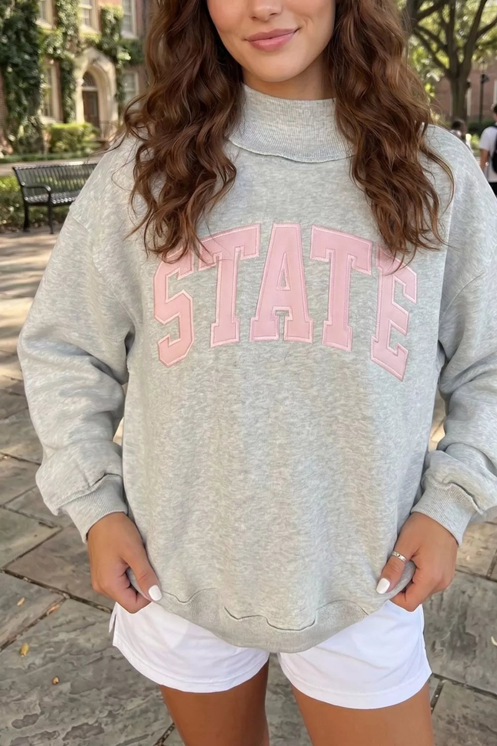 State Spirit Oversized Sweatshirt – Gray in Gray, product image 2