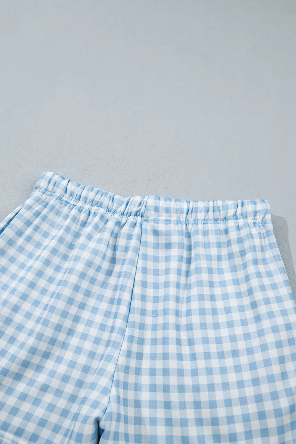 Hattie Gingham Sweatshirt & Shorts Set – Light Blue in Light Blue, product image 10