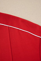 Reese Stand-Collar Sweatshirt – Red in Red, product image 11