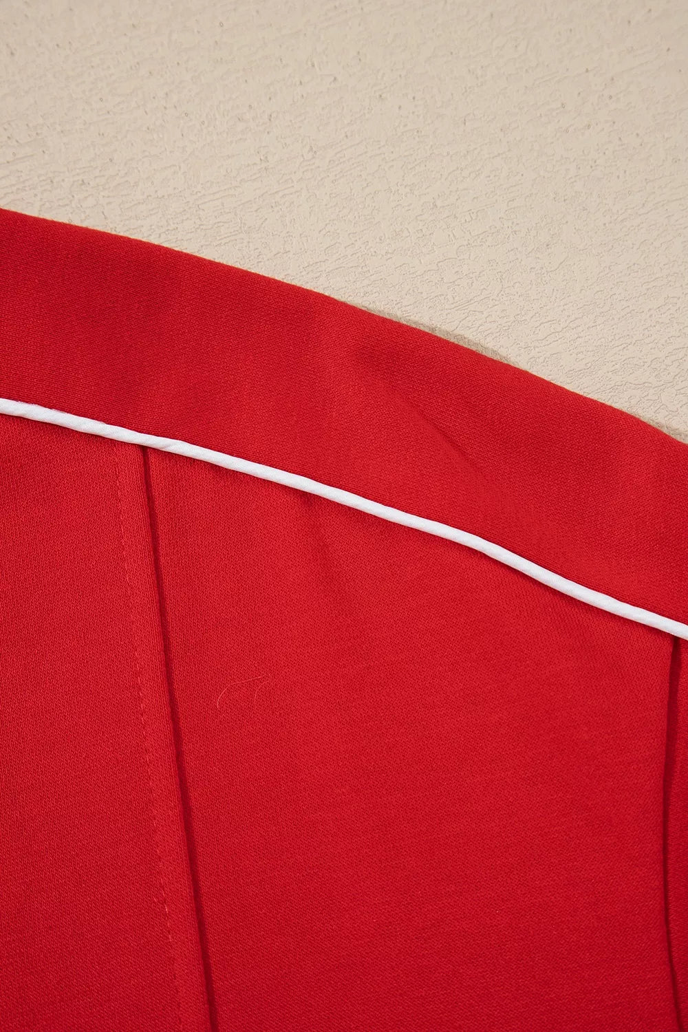 Reese Stand-Collar Sweatshirt – Red in Red, product image 11