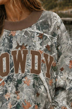 Mallard Country Oversized Sweatshirt in Beige and Gray, product image 6