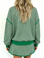 Ivy Gingham Tie-Hem Lounge Set – Moss in Moss, product image 2