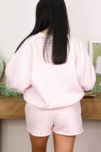 Poppy Oversized Gingham Lounge Set – Blush Pink in Blush Pink, product image 6