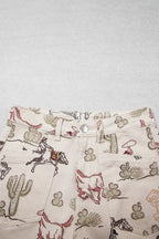 Wildflower Western Straight-Leg Jeans – Beige in Beige, product image 5