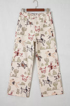 Wildflower Western Straight-Leg Jeans – Beige in Beige, product image 3
