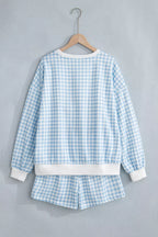 Pray Boldly Gingham Lounge Set – Light Blue in Light Blue, product image 6