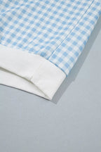 Hattie Gingham Sweatshirt & Shorts Set – Light Blue in Light Blue, product image 12