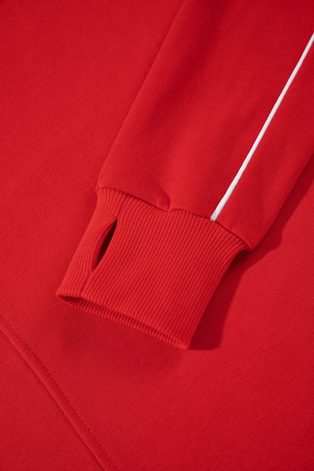 Reese Stand-Collar Sweatshirt – Red in Red, product image 9