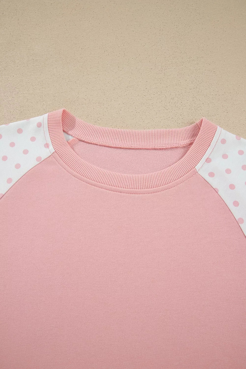 Millie Polka Dot Cropped Two-Piece Set in Pale Blush and Light Blue, product image 6