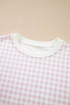 Poppy Oversized Gingham Lounge Set – Blush Pink in Blush Pink, product image 9