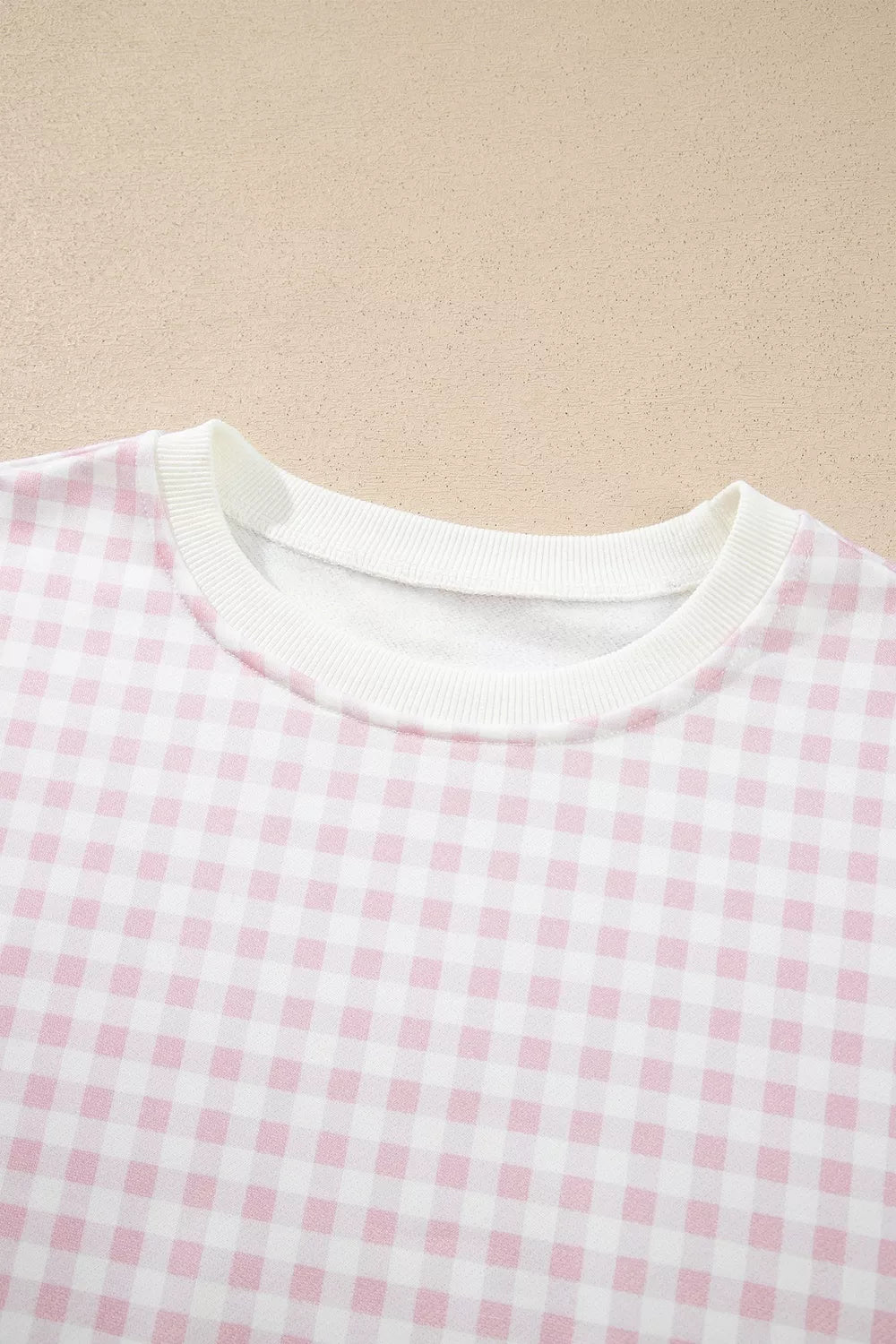Poppy Oversized Gingham Lounge Set – Blush Pink in Blush Pink, product image 9
