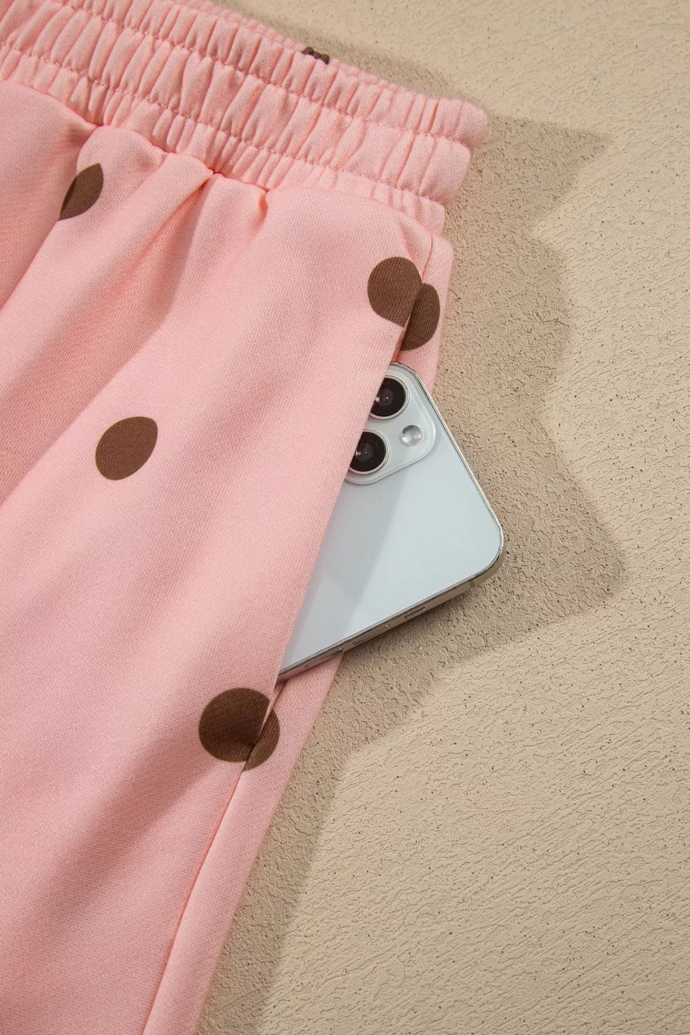 Dottie Polka Dot Lounge Set – Pale Blush in Pale Blush, product image 10