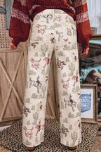Wildflower Western Straight-Leg Jeans – Beige in Beige, product image 2
