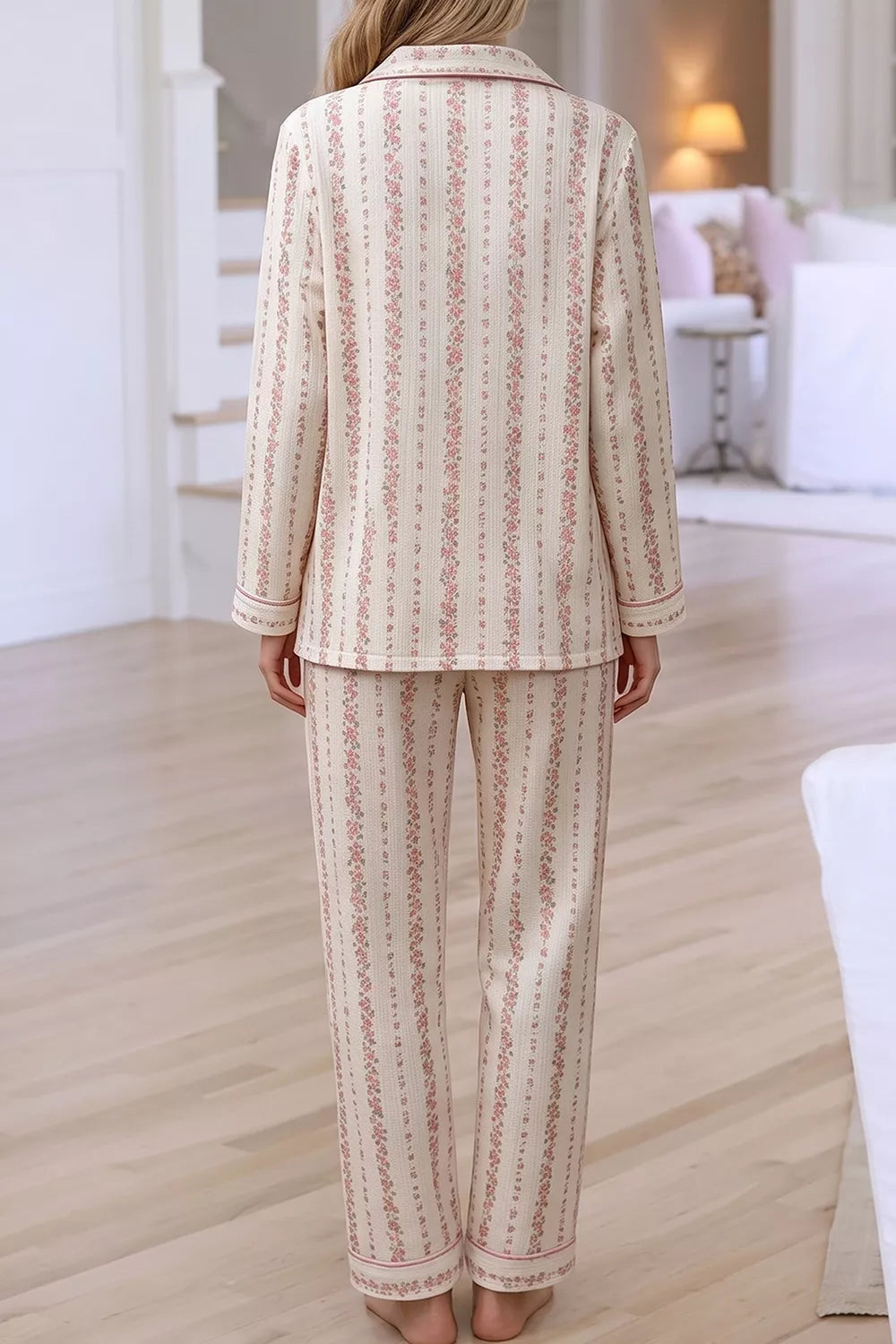 Sunday Morning Floral Pajama Set – Blush Pink in Blush Pink, product image 2