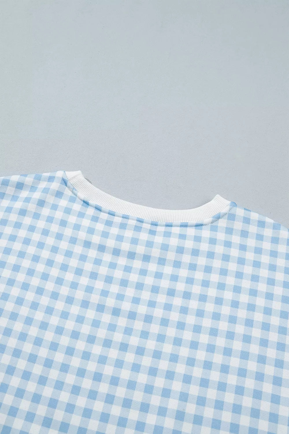 Hattie Gingham Sweatshirt & Shorts Set – Light Blue in Light Blue, product image 7