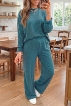 Haven Striped Pants Lounge Set – Air Force Blue in Air Force Blue, product image 4
