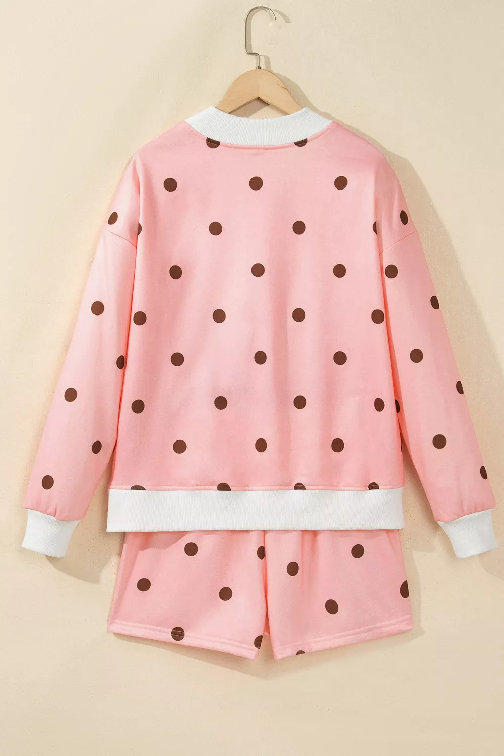 Dottie Polka Dot Lounge Set – Pale Blush in Pale Blush, product image 4