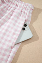 Poppy Oversized Gingham Lounge Set – Blush Pink in Blush Pink, product image 15