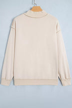 Christ Is King Embroidered Sweatshirt – Beige in Beige, product image 4