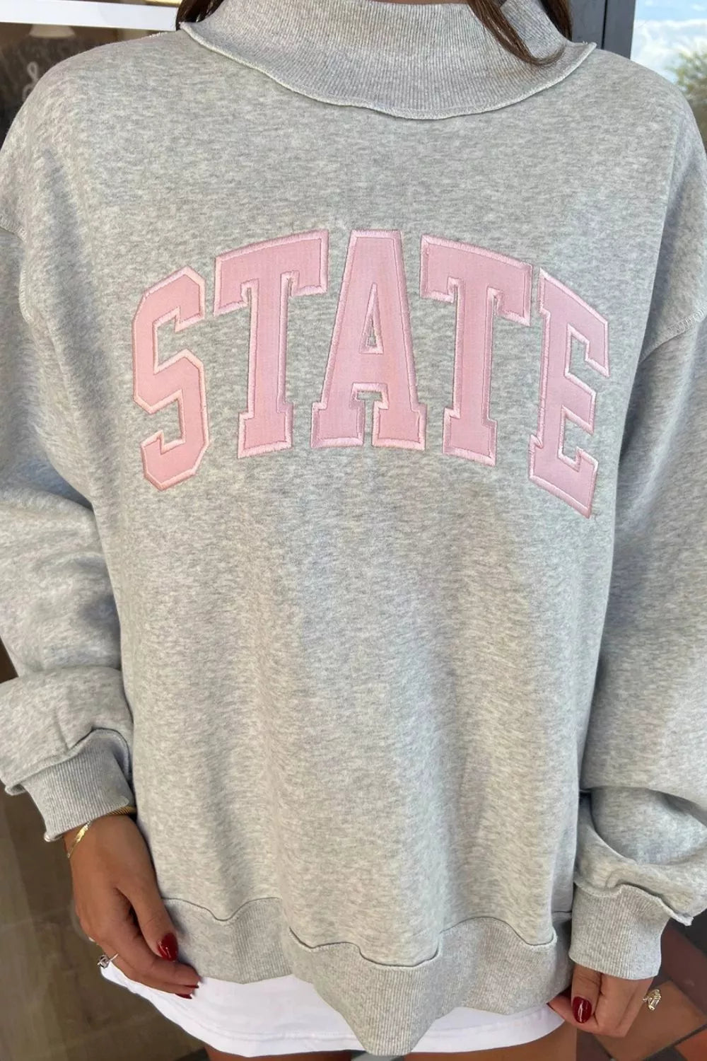 State Spirit Oversized Sweatshirt – Gray in Gray, product image 3