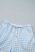 Hattie Gingham Sweatshirt & Shorts Set – Light Blue in Light Blue, product image 11