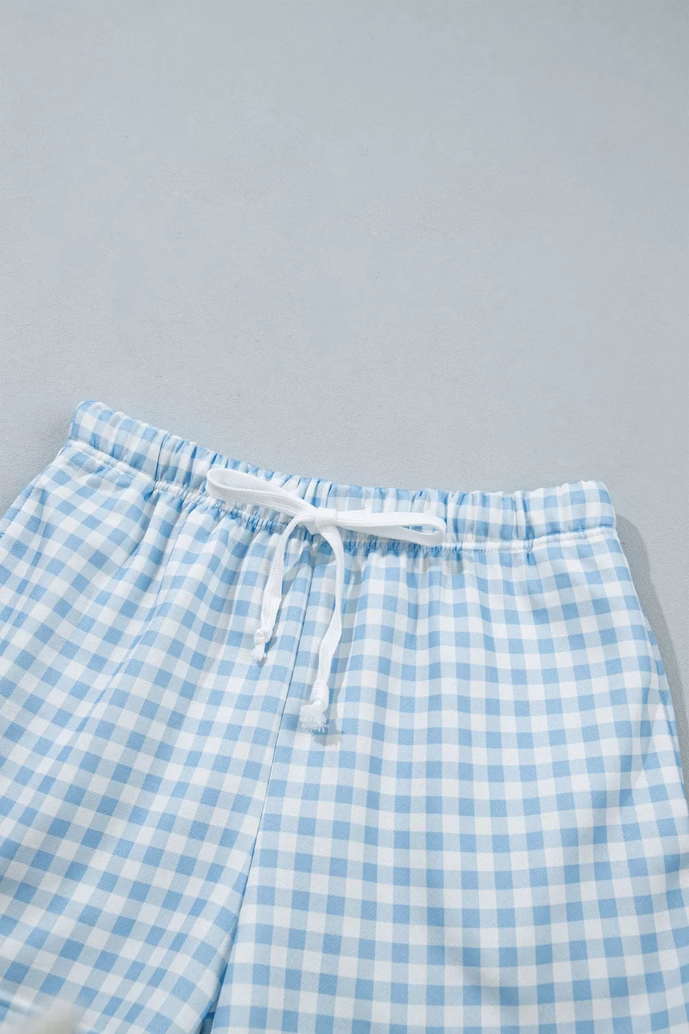 Hattie Gingham Sweatshirt & Shorts Set – Light Blue in Light Blue, product image 11
