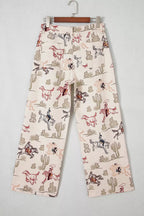 Wildflower Western Straight-Leg Jeans – Beige in Beige, product image 4