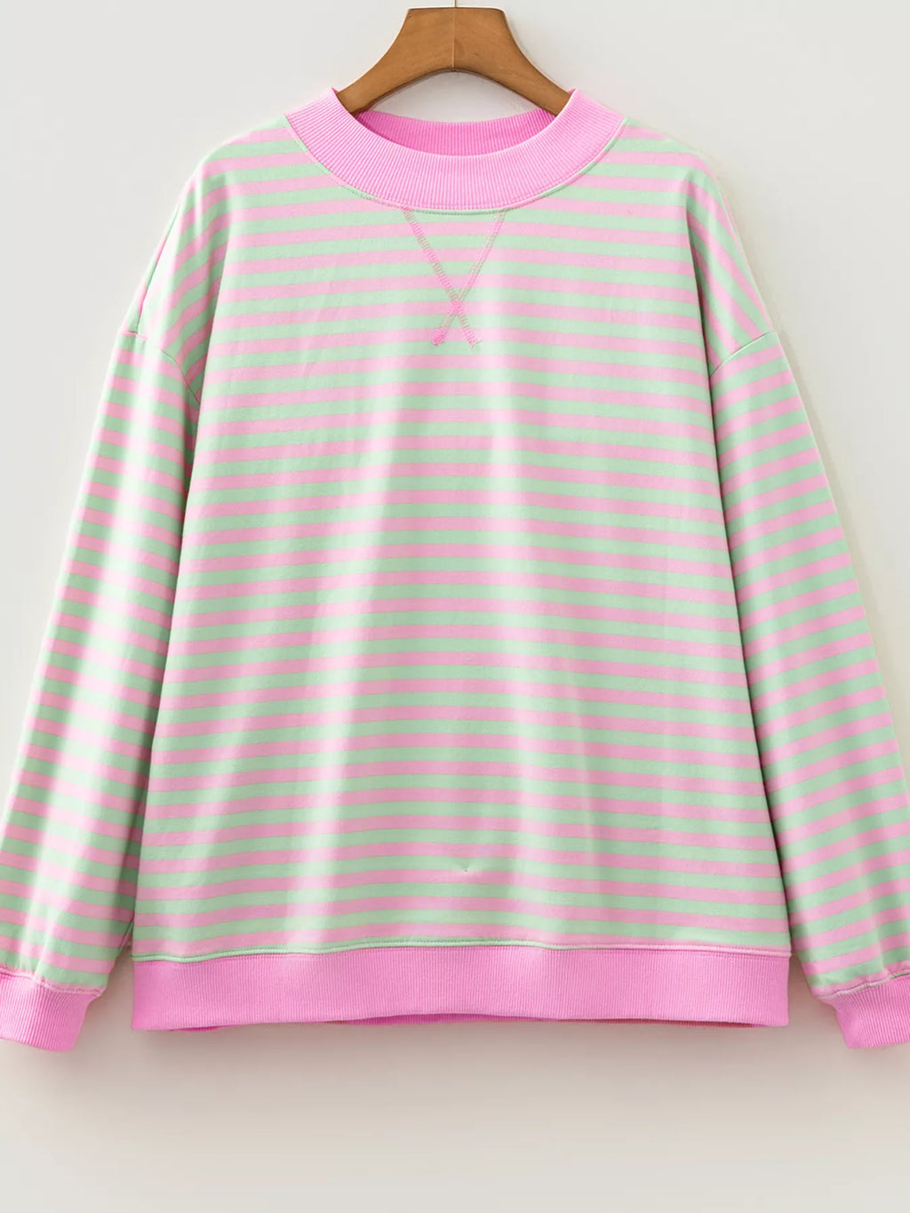 Brighton Striped Oversized Sweatshirt – Multi in Stripe, product image 2